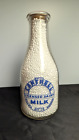 New ListingQuart scarce pyro Cantrell Dairy Dillon Montana MT double sided milk bottle