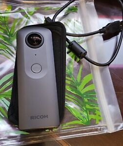 Ricoh Theta V 14MP 360 Degree Still Images High Resolution 4K With Charging Cord