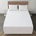 Quilted Mattress Pad Deep Pocket Up To 16'' Microfiber Luxury Breathable Topper