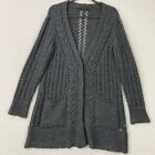 Twin-Set Simona Barbieri Gray Chunky Knit Wool Blend Long Cardigan Medium