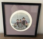 P Buckley “Amish Friends” Moss Signed/Numbered Matted 14.25x14.25 Art Flaw*