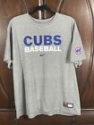 Nike Chicago Cubs Mens T Shirt Size 2XL Gray Spellout Swoosh Logo