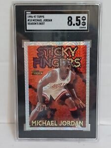 1996-97 Topps Michael Jordan Seasons Best Sticky Fingers #18 Bulls SGC 8.5