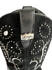 DINGO Women’s  Black Leather Suede Rhinestone Fashion Western Country Boots SZ 7