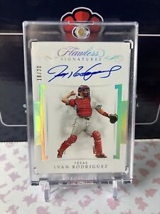 New Listing2020 Panini Flawless Signatures Ivan Pudge Rodriguez 18/20 On Card Auto