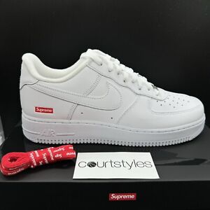 Brand New Nike Air Force 1 Low Supreme Triple White CU9225-100 Fast Shipping