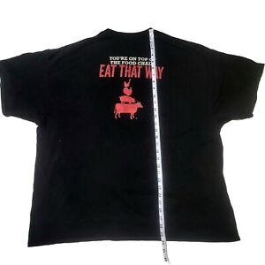 Top Of The Food Chain Funny Graphic Meat Eater T Shirt Beef Chicken Cook Pork 2x