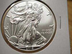 2018  ** UNCIRCULATED** AMERICAN SILVER EAGLE **1 Troy OZ .999**  FREE SHIPPING