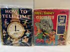 LOT 2 How to Tell Time, A Little Golden Book, 1957 peter pan fred Barney Circus