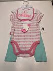 NWT Emporio Baby 5 Piece Layette Set Pink Baby Girl Size 6/9 Months “Queen”