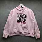 The Beatles Let It Be Sweatshirt Hoodie Women's XL Long Sleeve Pocket Music Pink