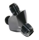 Fitting Adapter 3-Way Y-Block AN12 12-AN Male to (two) AN10 10-AN Male BLACK