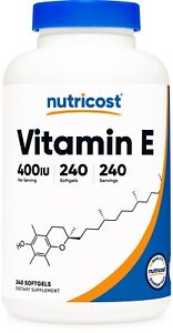 Nutricost Vitamin E 400 IU - 240 Softgel Capsules