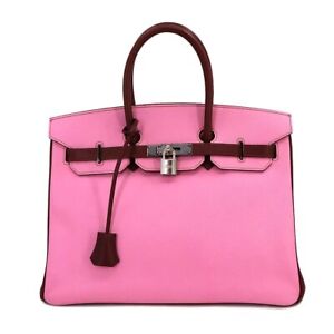 HERMES Birkin 35 SPO Hand Bag Epsom UNO Pink Rouge H Personal Order 90209293