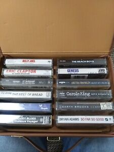 12 Cassette Tape lot with Case