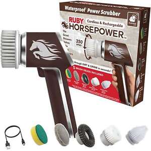 Horsepower Handheld Cordless Rechargeable Spinning Power Scrubber