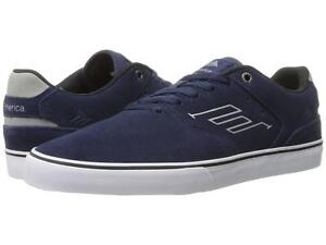 EMERICA 6102000096 416 THE REYNOLDS LOW VULC Mn's(M) Navy/Grey Suede Skate Shoes