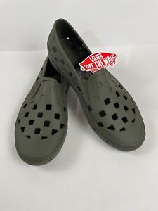 Vans Treck Slip-On Shoes Dark Olive Green Unisex  8.5 Women 7 Men New