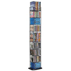 Media Tower Rack Storage 153 CD 72 DVD Shelf Cabinet Organizer Stand Holder New