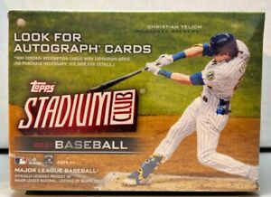 Topps Stadium Club 2021 MLB Blaster Box (40 Cards, 1 Master Photo Base... 