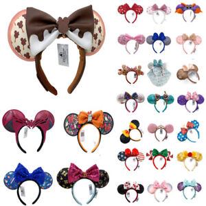 90Styles Rare Mickey Bow Disney Parks Minnie Mouse Ears Ariel Cos Belle Headband