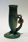 Roseville Pottery - Pinecone Bud Vase with Handle in Green - 7 5/8