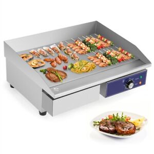 Commercial Electric Griddle Flat Top Grill 2000 W Large Plate Cooking Countertop