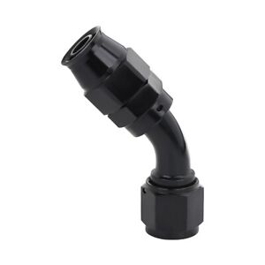 LokoCar 8AN PTFE Hose End Fitting AN8 Adapter 45° Fits For PTFE Hose Only Black