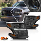 For 15-20 Chevy Suburban/Tahoe LED DRL Projector Headlight/Lamps Smoked/Amber (For: 2020 Chevrolet)