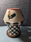 Blue Sky Stonewear Rooster Jar Candle Holder and Shade Topper 8