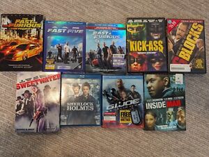 New ListingFast And The Furious , Sherlock Holmes , Action Bulk DVD Bluray Movie Lot