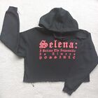 Selena Quintanilla Hoodie Womens Black Red Cropped Official Size L Pullover