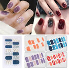 3D Glitter Gradient Color Full Nail Stickers Wraps Waterproof Nail Polish Decals
