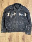 MARC BUCHANAN PELLE PELLE Black Leather Jacket Size 42 Vintage 90s Hip Hop USA