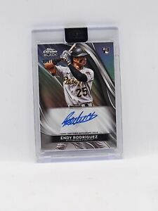 New ListingEndy Rodriguez Rookie Auto Refractor /150 Card 2024 Topps Chrome Black