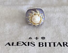 100% Authentic ALEXIS BITTAR WYSTERIA Purple Lucite, Pearl & CRYSTAL RING $275