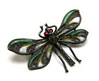 Antique 900 Silver Plique A Jour Enamel Dragonfly Pendant As-Is