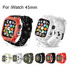 Rugged Waterproof Silicone iWatch Band w/Case For Apple Watch Series 9 8 7 41/45