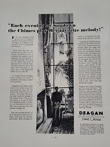 1931 Deagan Tower Chimes Fortune Magazine Print Advertising Memorials Chicago