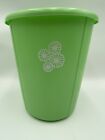 Vtg Rubbermaid Waste Trash Can Light Green Daisies 2940 EUC  MCM 70’s Rare Prop