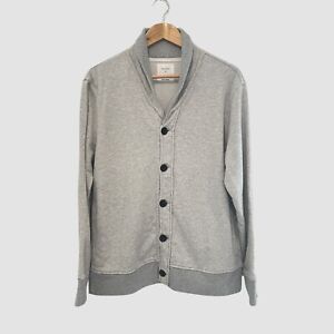 Billy Reid Gray Button Collared Cotton/ Cashmere Cardigan M ($298)