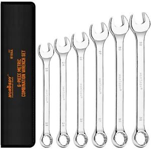 Large Wrench Set With Rolling Pouch | Metric | 6piece | 23mm 24mm 26mm 27mm 30mm