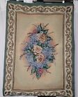 Vintage French Floral Tapestry Wall Hanging 36 X 26”