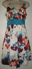 Teeze Me JUNIORS OCCASION DRESS 11 Party PROM PRETTY PRINT Detail & Ties in Back