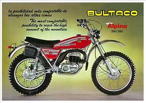 BULTACO Brochure Alpina 350 250 Trials 1976 Sales Catalog REPRO