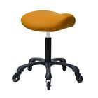 YXLLUX Saddle Stool, Ergonomic Salon Stool Chair with Wheels, Protect Straigh...