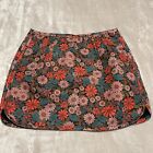 Natural Life Women’s Mini Skirt Size Large Zip Up Floral Summer Retro Flower