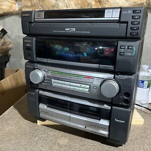 Aiwa 5CD Changer Radio Compact Disc karaoke Stereo System CX-ZR774 Working