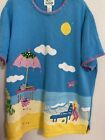 Vintage The Quacker Factory Beach Themed Sweater Size 2X
