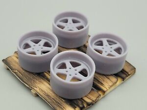 Stern face 2 19inch rims for 1/24 and 1/25 model cars, set of 4